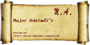 Major Adelmár névjegykártya